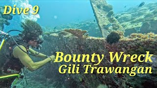 Diving the Bounty Wreck 2nd Time – Gili Trawangan | Mango Dive \u0026 Bungalow. Dive 9