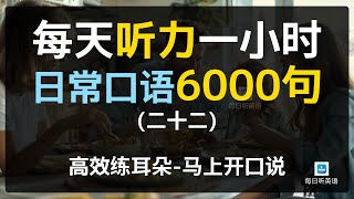 【日常口语6000句—第二十二集】每天听力一小时，磨耳朵英语，睡觉英语，越听越清，坚持三个月听懂美国人