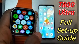 T800 ultra smart watch Full Setup Guide With Review