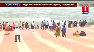 నిండుకుండలా నాగార్జునసాగర్ ప్రాజెక్టు | 26 గేట్లు ఎత్తి నీటి విడుదల| TNews Telugu