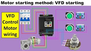 3-Phase Motor Starting with VFD Drive Control Wiring Diagram | #vfdcontrol