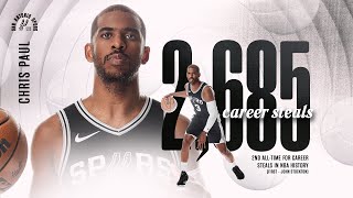 CHRIS PAUL BECOMES 2nd ALL-TIME FOR CAREER STEALS IN NBA HISTORY!