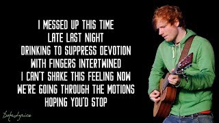 I'm A Mess - Ed Sheeran (Lyrics)
