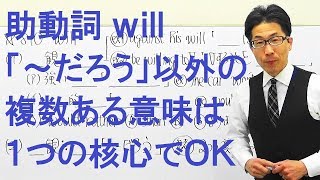 【高校英語】810助動詞/will意味が複数あるが何が重要なのか？定着方法は？