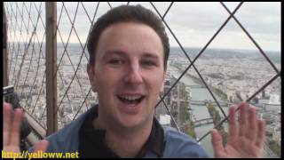 Climbing the Eiffel Tower in Paris France