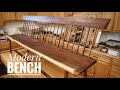 Modern Walnut Bench - Live Edge Shaker Settee