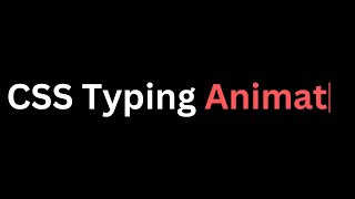 Make a CSS typing animation in 2 minutes! | Web developer Lessons