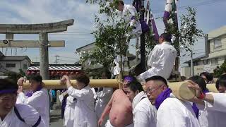 令和５年　鶴崎 剣八幡宮 けんか祭り 担ぎ山車集結