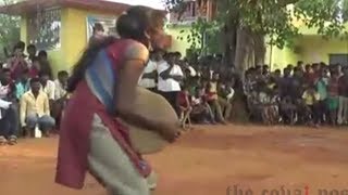 Women lift stone grinders weighing 45 kilograms in Tirunelveli