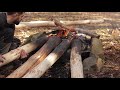 Thatch Roof House Full Bushcraft Shelter Build with Hand Tools  Saxon House