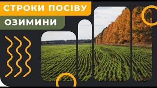 Строки посіву озимини [GrowEx]