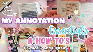 My Annotation Essentials and How To's! ✨️🖊📖 | Physical and Digital