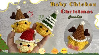 CROCHET CHRISTMAS 🐥 How to Crochet a CHICKEN  🌲 Christmas Amigurumi