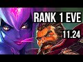 EVE vs GRAVES (JNG) | Rank 1 Eve, 10/2/15, Godlike | KR Grandmaster | 11.24