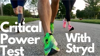 Critical Power Test with Stryd Footpod and Summer Goals