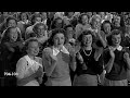 1940s ms large group of teenage girls bobby soxers standing and clapping in audience