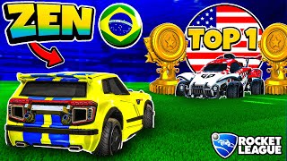 O NOVO *ZEN BRASILEIRO* ANIQUILANDO O TOP 1 AMERICANO DO ROCKET LEAGUE...