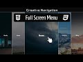 Creative Full Screen Navigation Menu | HTML, CSS