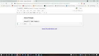 Area of triangle | Python Program | Jupyter Notebook