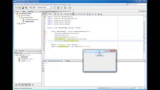 JAVA Swing Tutorial 5 - Add an actionListener to a button