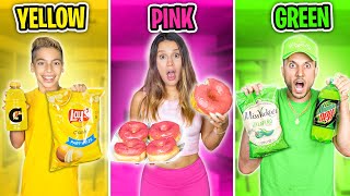 EATING ONLY ONE COLORED FOOD For 24 HOURS! 😱 | The Royalty Family