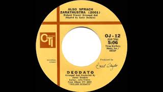 1973 HITS ARCHIVE: Also Sprach Zarathustra (2001) - Deodato (a #2 record--stereo 45 single version)