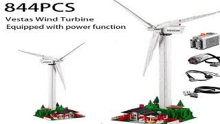 844PCS Creative Series Vestas Wind Turbine Building Blocks Electric Windmill Gen