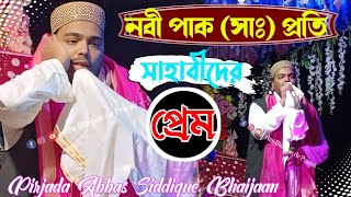 নবীপাক সাঃ এর প্রতি সাহাবীদের প্রেম, পীরজাদা আব্বাস সিদ্দিকী,Pirjada Abbas Siddique