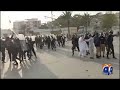 karachi numaish chowrangi dharna updates protests in karachi latest situation breaking news