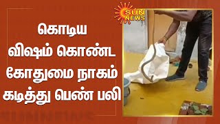 கொடிய விஷம் கொண்ட கோதுமை நாகம் கடித்து பெண் பலி | Wheat snake | Sun News