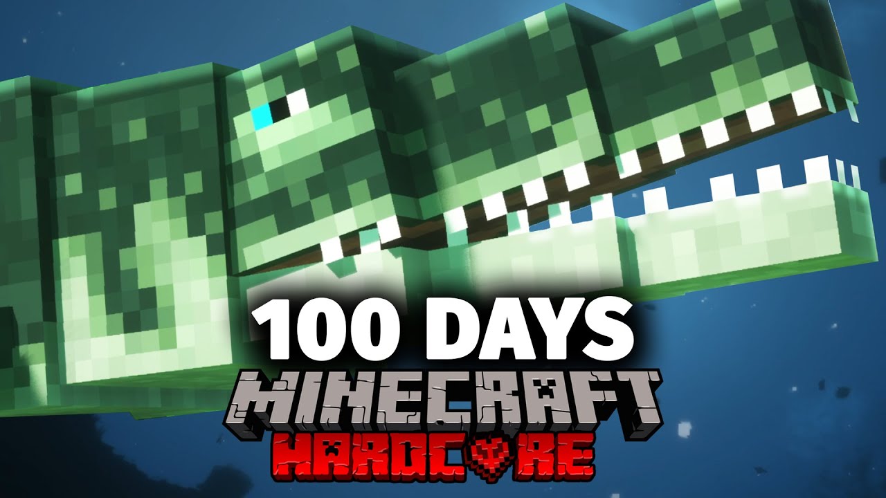 I Survived 100 Days in River Monsters Minecraft... Here's What Happened
