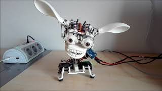 Fully 3D printed animatronic head