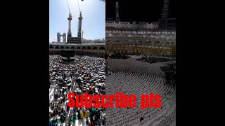 azan in Makkah day VS night view of kaba #madina #youtuberchannel #beautiful #religion #madinamakka