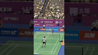 TAIPEI OPEN 2024 天哥 周天成馬來西亞對手宋侞紋回球出界！！！！#周天成 #小天#天哥#台北羽球公開賽 #羽球