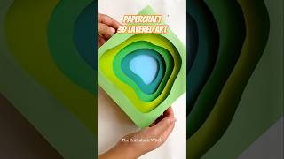 how to make papercraft 3d layered art #papercraft #paperart #3dart #shadowbox #diy #learning