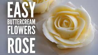 Easy Rose : Buttercream piping tutorial