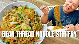 HMONG FOOD RECIPES | How to Make Vermicelli Bean Thread Noodle Stir-Fry | Qhia Ua Peev Choj Kib