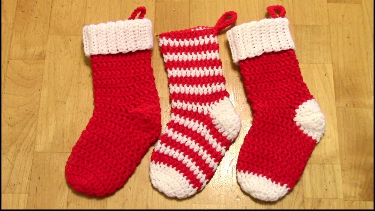 Crochet Christmas Stocking Tutorial (Spiral/no Seam) - YouTube