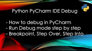 Python PyCharm IDE - How to run in debug mode? Beginner Lesson (#python #pycharm #debugging )