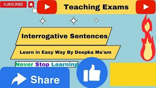 #Questions #Interrogativesentence #प्रश्न वाचक वाक्य #Typesofsentence #ByDeepikaMam #TeachingExams