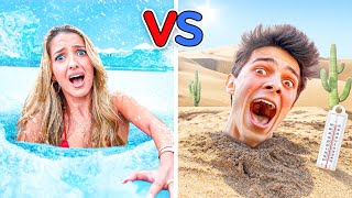 EXTREME HOT VS COLD CHALLENGE!!