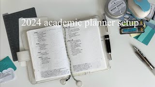 2024 academic planner setup