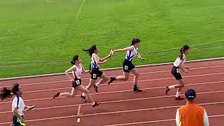 第四十五屆學界田徑賽成績（2022）-女B4x100米亞軍-陳月華，吳佩琪，鍾家渝，林詩晴（初賽：潘思淇，關寶琪）