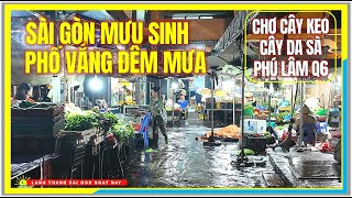 SÀI GÒN MƯA SINH PHỐ VẮNG ĐÊM MƯA | Chợ Cây Keo, Cây Da Sà & Phú Lâm Quận 6 | Cuộc Sống Sài Gòn