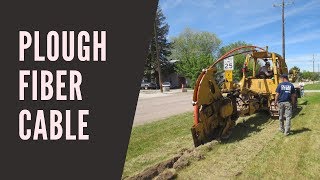 Ploughing Fiber Cable For Fiber To The Home