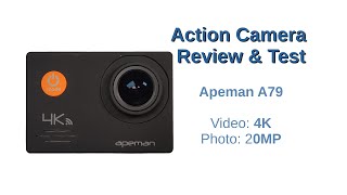 4k Action Camera Review \u0026 Test | Apeman A79 | TEMU