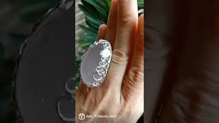 粉晶手工銀戒純銀戒指 ~「心輪」~Rose Quartz Silver Ring / 寶藏石光 Light of Treasure Stone/狂愛自性之光/靈魂藥局藥師 Soul Pharmacy/