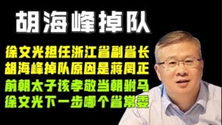 【驸马时评】：胡海峰掉队，明确徐文光担任浙江省副省长！胡海峰上不去都怪蒋罔正！「台北时间2021.5.28 15:45」