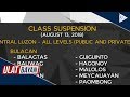 Pasok sa ilang paaralan sa Luzon, kanselado bukas, August 13