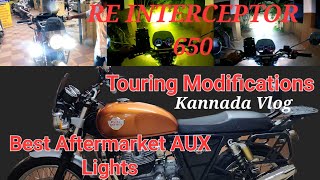 Interceptor650|HJG Powerful Auxilary Lights 140W|Touring Modifications||RidePreparation|DayVlog|